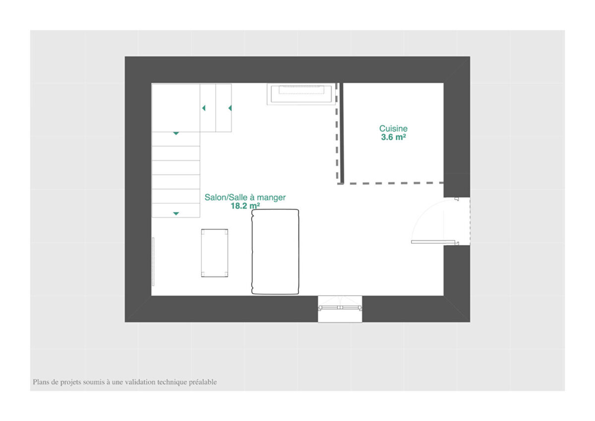 Appartement Verines 2 pièce(s) 41 m2 utiles — photo 6/9