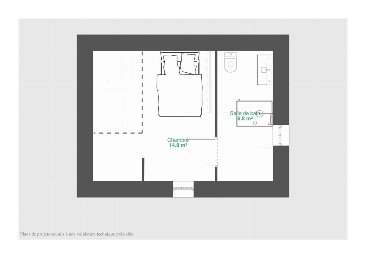 Appartement Verines 2 pièce(s) 41 m2 utiles — photo 7/9
