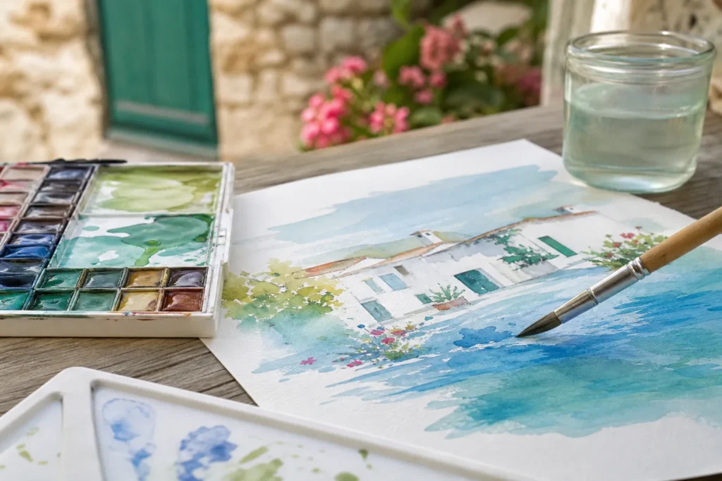 Atelier aquarelle par Ana Passerose chez Côté marché