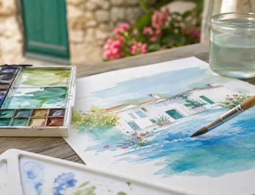Atelier aquarelle par Ana Passerose chez Côté marché